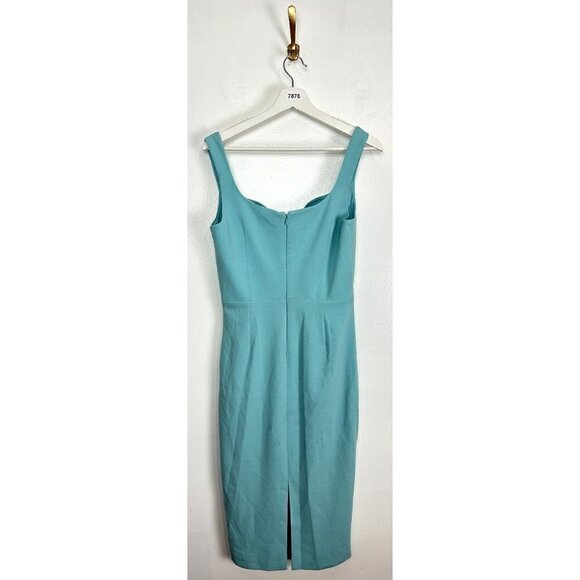 DRESS THE POPULATION Sloane Sleeveless Sheath Dress in Tranquil Blue Size Medium - Picture 8 of 12